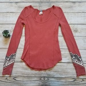 Free People We The Free Embroidered Cuff Thermal D
